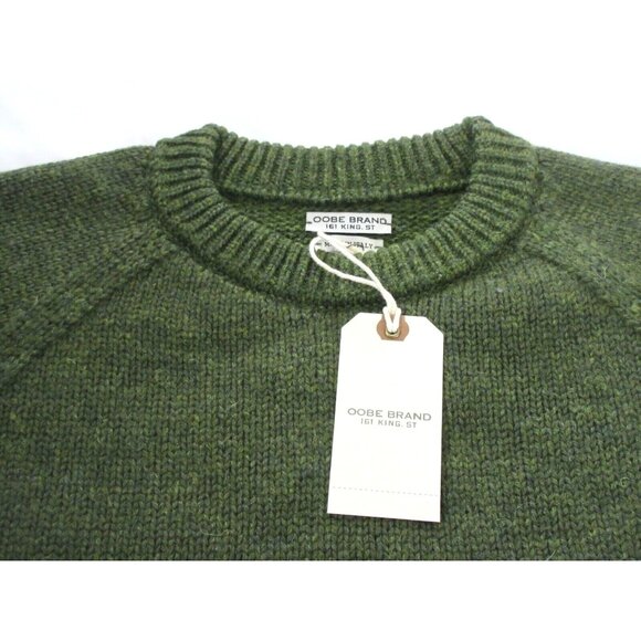 OOBE Brand Men's Edisto Crew Neck Virgin Wool Sweater Palma Green NWT Large - Picture 8 of 8
